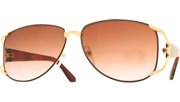 Vintage Wide Sunglasses - Brown/Brown