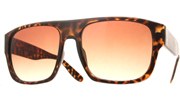 Arched Top Aviator Sunglasses - Tortoise/Brown