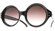 Circle Vintage Sunglasses - Black/Smoke