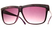 Vintage 70s Pattern Sunglasses - Purple/Smoke