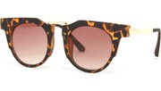 Gold Block Sunglasses - Tortoise/Brown