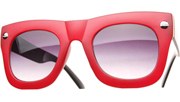 Oversized Side Screw Sunglasses - RedBlk/Black