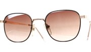 Small Metal Spec Sunglasses - BlGld/Brown