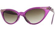 Vintage 50s Receptionist Sunglasses - Purple/Smoke