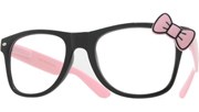 Hello Bow Colored Clear Glasses - Pink/Clear