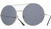 Super Round Metal Sunglasses - Silver/Black