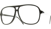 80s Clear Glasses - Black/Clear