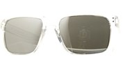 Side Metal Aviator Sunglasses - Clear/Mirror