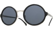 Round Layered Sunglasses - BlkSil/Black