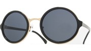 Round Layered Sunglasses - BlkGld/Black