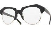 Raised Brow Glasses - MatteBlk/Clear