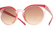 Flair Eyebrow Sunglasses - ClrRed/Brown