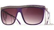 Gaga Full 12in Chain Sunglasses - Purple/Smoke