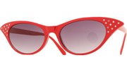 1950s Glasses - Red/Smoke
