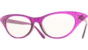 1950s Glasses - Purple/Clear