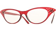 1950s Glasses - Red/Clear