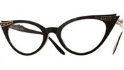 Vintage 50s Receptionist Glasses - Black/Clear
