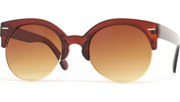 Half Gold Sunglasses - Brown/Brown