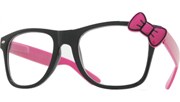 Hello Bow Colored Clear Glasses - Magenta/Clear