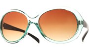 Rounded Brow Sunglasses - Blue/Brown