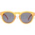 Round Plastic Keyhole Sunglasses - Orange/Black